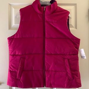Magenta puffy vest